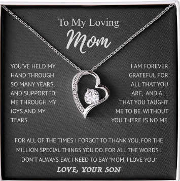 To my Mom - Elegant Heart Necklace