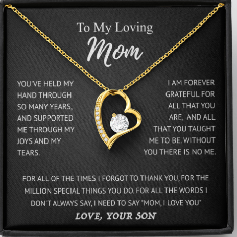 To my Mom - Elegant Heart Necklace
